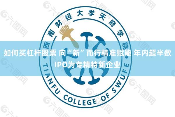 如何买杠杆股票 向“新”而行精准赋能 年内超半数IPO为专精特新企业