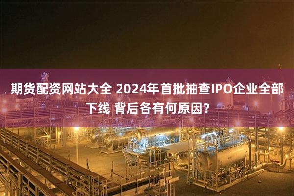 期货配资网站大全 2024年首批抽查IPO企业全部下线 背后各有何原因？