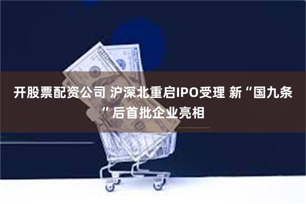 开股票配资公司 沪深北重启IPO受理 新“国九条”后首批企业亮相