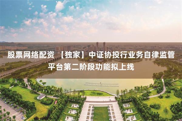 股票网络配资 【独家】中证协投行业务自律监管平台第二阶段功能拟上线