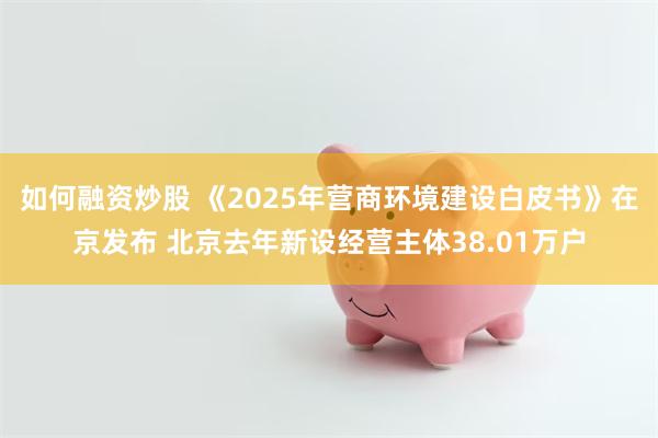 如何融资炒股 《2025年营商环境建设白皮书》在京发布 北京去年新设经营主体38.01万户