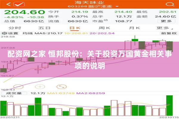配资网之家 恒邦股份：关于投资万国黄金相关事项的说明