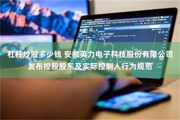 杠杆炒股多少钱 安徽英力电子科技股份有限公司发布控股股东及实际控制人行为规范
