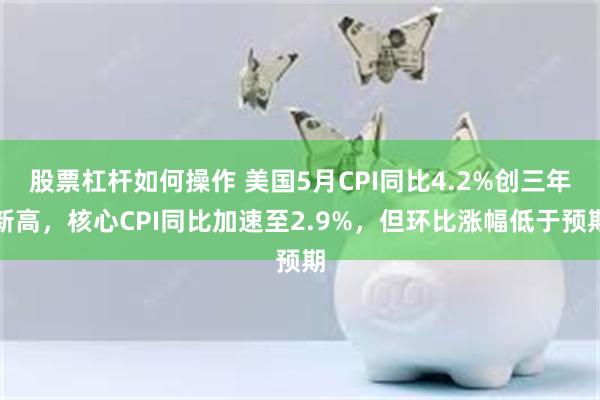 股票杠杆如何操作 美国5月CPI同比4.2%创三年新高，核心CPI同比加速至2.9%，但环比涨幅低于预期